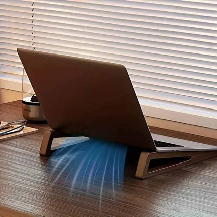 2x Foldable Wooden Laptop Stand – 12° Adjustable Ergonomic Angle