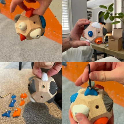 Portable Handcrafted Boulder Block 3D Rock Climbing Ball for Climbers