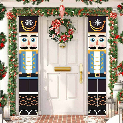 1.8M Nutcracker Soldier Door Banner Merry Christmas Decoration Ornament