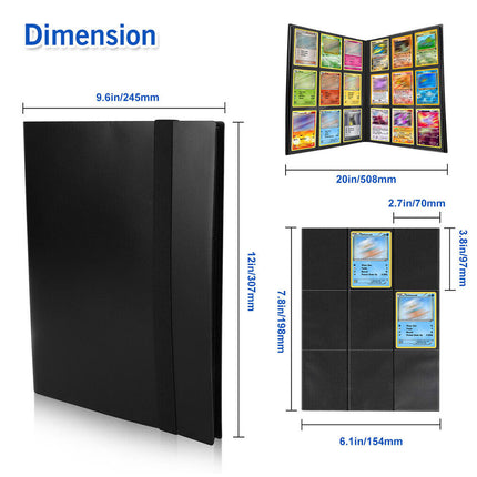 9-Pocket Trading Card Binder Zip Cover with Strap