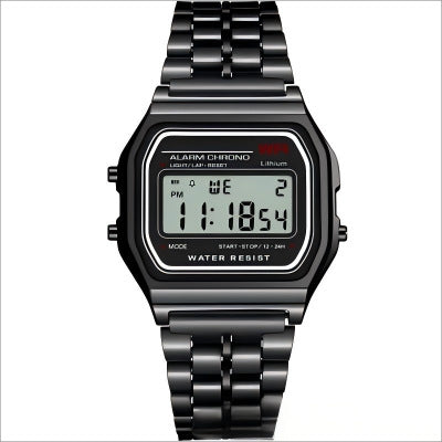 LED Electronic Watch Steel Band Harajuku Multifunction Style