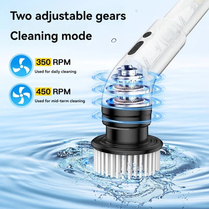 Cordless Electric Spin Scrubber with 9 Interchangeable Brush Heads for Bathroom Floor Tile Cleaning