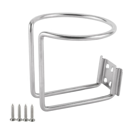 2-Pack Marine-Grade Stainless Steel Cup Holder | Universal Fit for Car, Boat, Yacht, Truck & RV