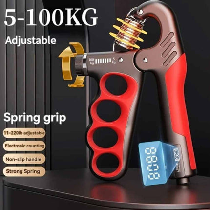 5-100kg Digital Hand Gripper, Adjustable Wrist Expander with Counter