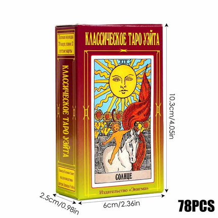 Pocket Size Russian Tarot Cards 78-Card Oracle Deck Russian Version