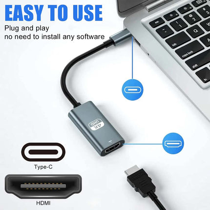 USB-C to HDMI Adapter 4K 60Hz for Laptop, Tablet, TV
