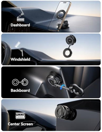 MagSafe Magnetic Car Mount 360° Suction Cup Holder for iPhone & Android