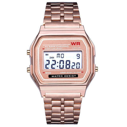 LED Electronic Watch Steel Band Harajuku Multifunction Style