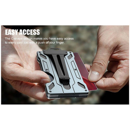 Aluminum RFID Card Holder Slim Credit ID Wallet Money Clip for Men