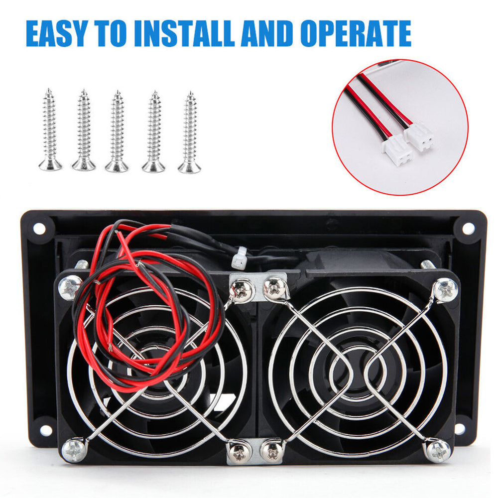 12V 15W RV Side Vent Fan | Powered Roof Ventilation Exhaust Fan for Motorhome, Caravan, Camper Trailer