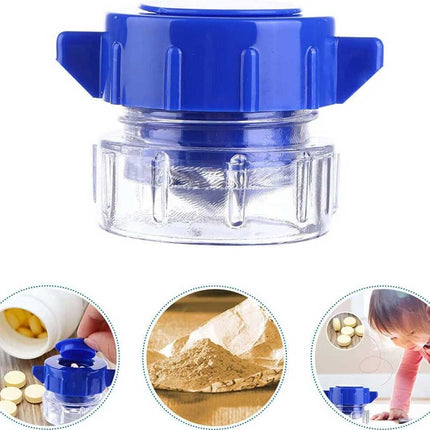 Pill Crusher Pulverizer & Splitter with Storage Box for Medicine Tablets