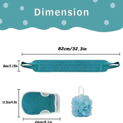 Exfoliating Body Scrubber – Back Scrubber, Bath Glove & Shower Tool