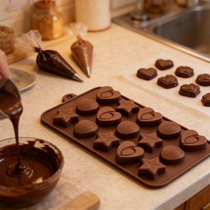 Multipurpose Silicone Mold for Chocolate, Cake, Ice, Candy, Jelly, Nuts & Star