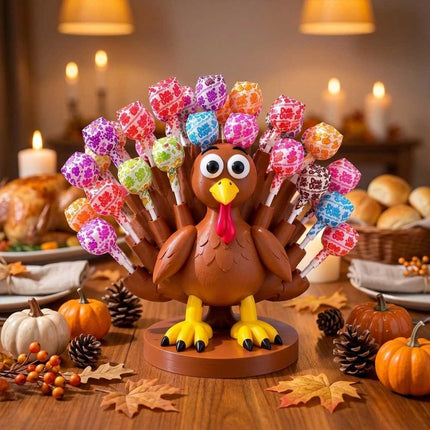 3D Printed Thanksgiving Turkey Lollipop Holder Stand & Candy Display
