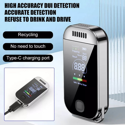 Professional-Grade LCD Digital Breath Alcohol Tester – Personal Breathalyzer for Self-Testing