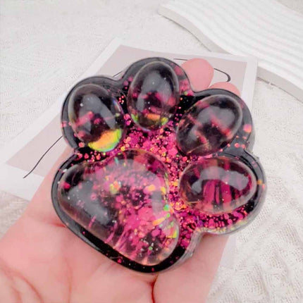 Starry Night Cat Paw Squishy Toy – Soft Fidget Squeeze Cat Claw Stress Reliever