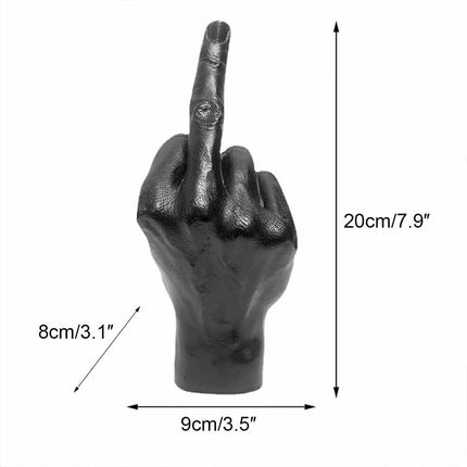 Fun Resin Middle Finger Statue Ornament for Home Office Desk Decor