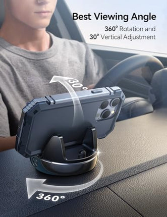 360° Adjustable Car Phone Holder Dashboard Mount for iPhone & Android