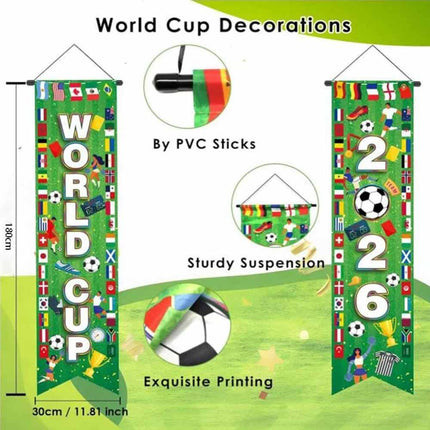 World Cup 2026 Football Door Banner & Curtain Decor