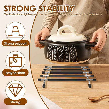 Stainless Steel Kitchen Trivet, Hot Pot Pan Stand Rack