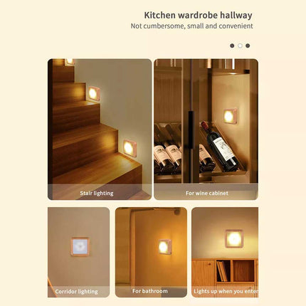 Battery 6LED Motion Sensor Night Light for Indoor Closet Cabinet Wall
