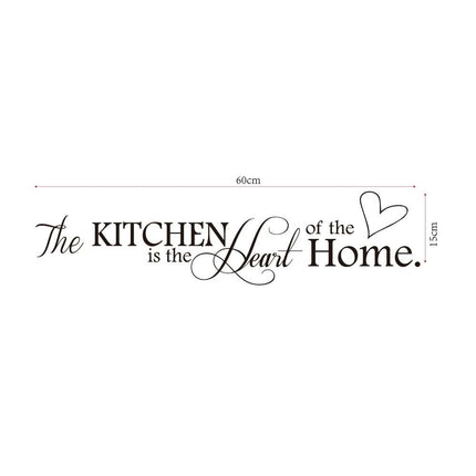 2Pcs The Kitchen Is The Heart Of The Home Wall Decal Vinyl Sticker Kitchen Home Decor 60CM