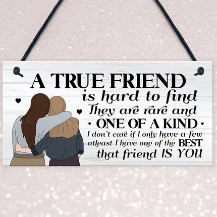 Wooden Friend Gift True Friend Wall Decor for Her Christmas Birthday