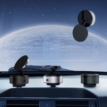 Auto-Unlock Phone Holder: Strongest Magnetic Suction + Fast Wireless Charging, 360° Rotating Dashboard Mount for All Phones