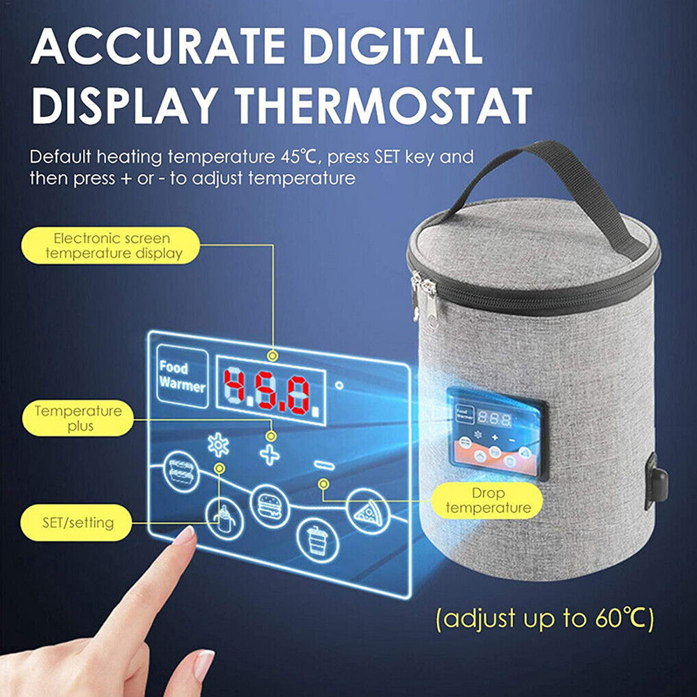 12V Car Bottle Warmer - Portable Baby Milk Heater for Cars, Constant Temperature Heating for Feeding on The Go, 40-60℃ Adjustable