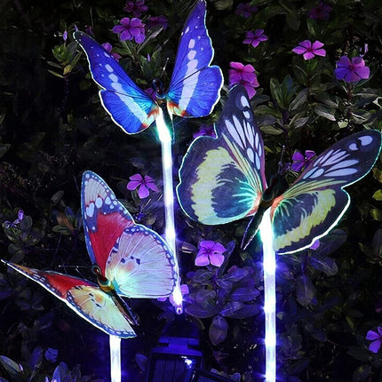 3PCS Solar Butterfly LED Stake Light – Waterproof for Garden & Lawn