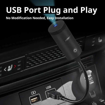 360° Rotate USB Galaxy Star Projector Night Sky Atmosphere Lamp for Car Home