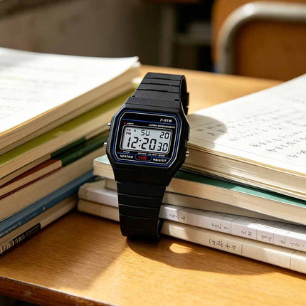 Classic New Digital Retro Sport Watch with Alarm & Stopwatch – Black for Kids & Students