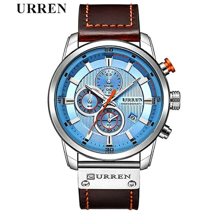 Men's Waterproof Quartz Watch Multifunction Sports Casual Wristwatch