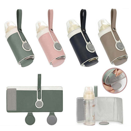 Adjustable USB Baby Bottle Warmer, Portable Travel Heater for Milk Pouch Bag