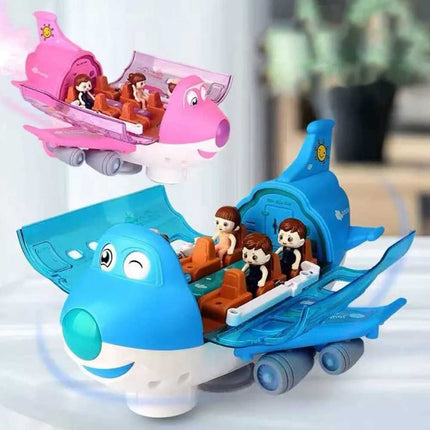 360° Rotating Electric Toy Plane with Sound & Light, Xmas Gift for Boys