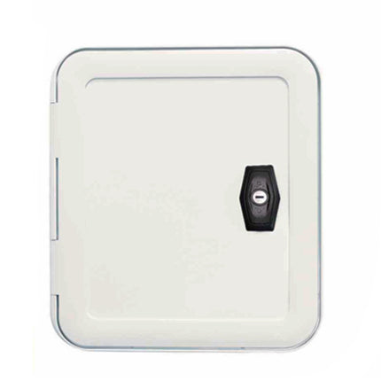 RV Storage Hatch Door - UV Stabilized ABS Plastic, Multiple Styles (Square, Rectangle, Rounded) for Motorhome & Trailer