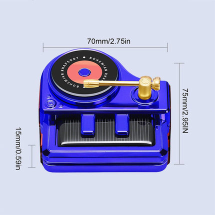 Solar-Powered Rotating Piano Car Air Freshener & Perfume Diffuser - Elegant Car Decor Gift