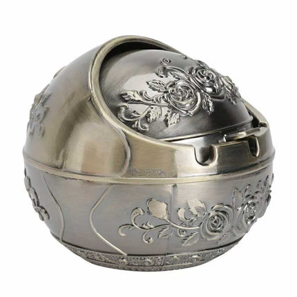 Decorative Lid Ashtray 8CM – Cigarette Holder for Car & Home