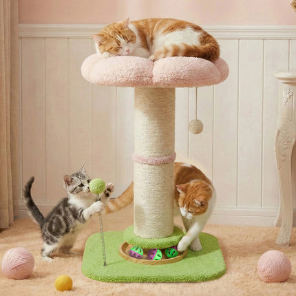 Pawz Cat Scratching Post Flower 61.5cm Cat Tree Tower-2102558640274804742