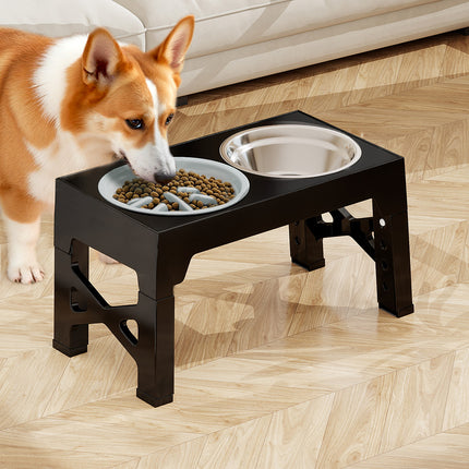 PaWz Elevated Dog Bowls 2 Stainless Steel Bowls and 1 Slow Feeder Bowl-2102558291707170822