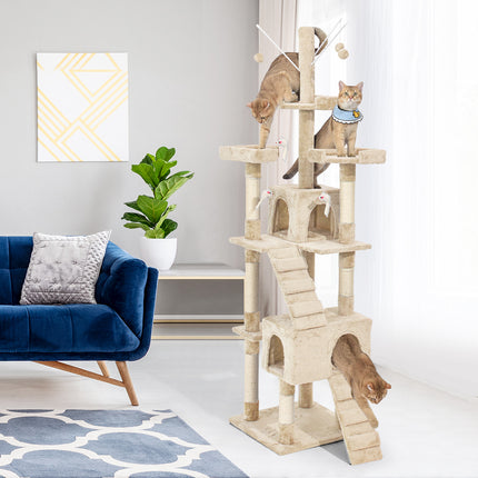 PaWz Cat Tree Scratching Post Scratcher Beige-2102558622092496903