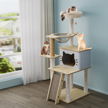 Pawz Cat Tree Tower Scratcher Wood Condo House 120cm-2006732707882733575