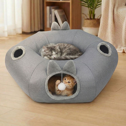 Pawz Large Cat Tunnel Bed Multi-Functional Toy Interactive Pet Playhouse Indoor-2102558121053523975