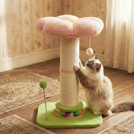 Pawz Cat Scratching Post Flower 61.5cm Cat Tree Tower-2102558640274804743