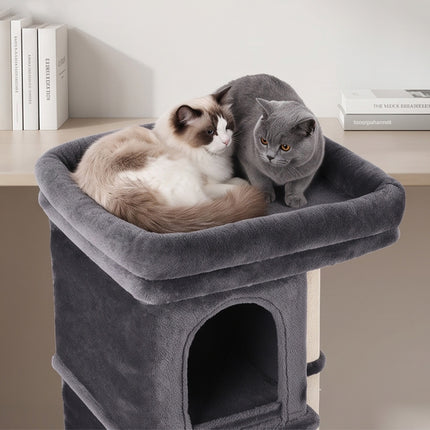 Pawz Cat Tree Cat Tower Top Perch Sisal Post E1 Particle Board Dark Grey-2109794021273636871
