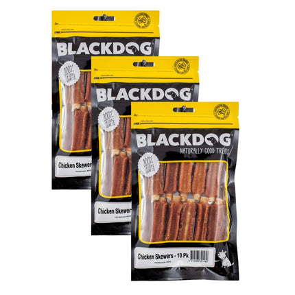 Blackdog Dog Treats Chicken Skewers 10 pack x3-2109793968224079872