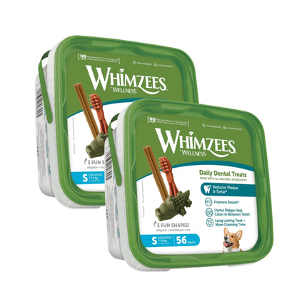 Whimzees Small Variety Value Box Toothbrush 56pk x2-2100002269226471424