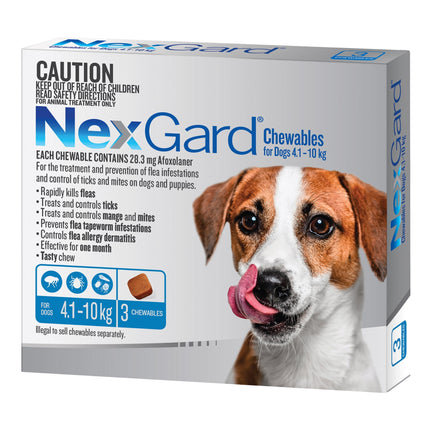 Nexgard Medium Dogs 4.1-10kg Blue 3pk-2050056833674121216