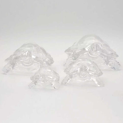 Crystal Glass Turtle Figurine Miniature Tortoise Statue Chinese Feng Shui Lucky