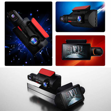 Dual Channel Dash Cam | Front and Rear Recorder with G-Sensor & 1080P Full HD